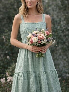 Textured midi dress size large